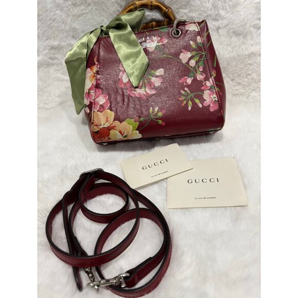 Gucci Blooms Mini Bamboo Shopper Tote - Picture 2 of 8